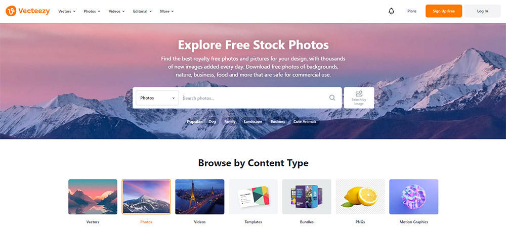 vecteezy homepage