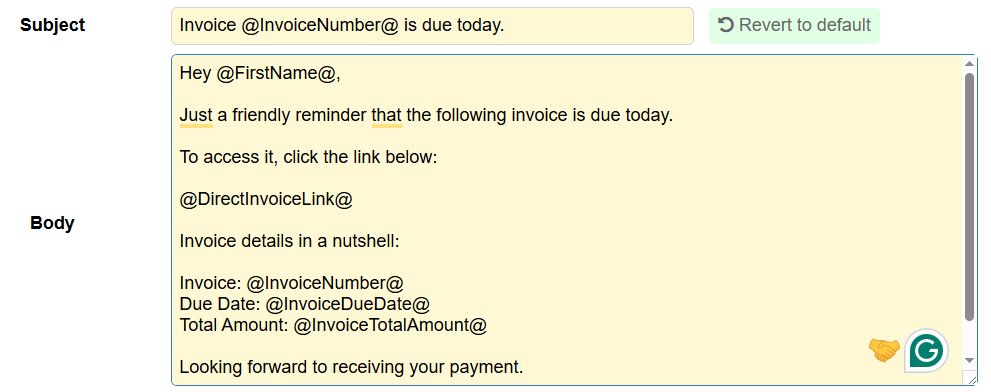 best freelance writer tools: quickfile payment reminder