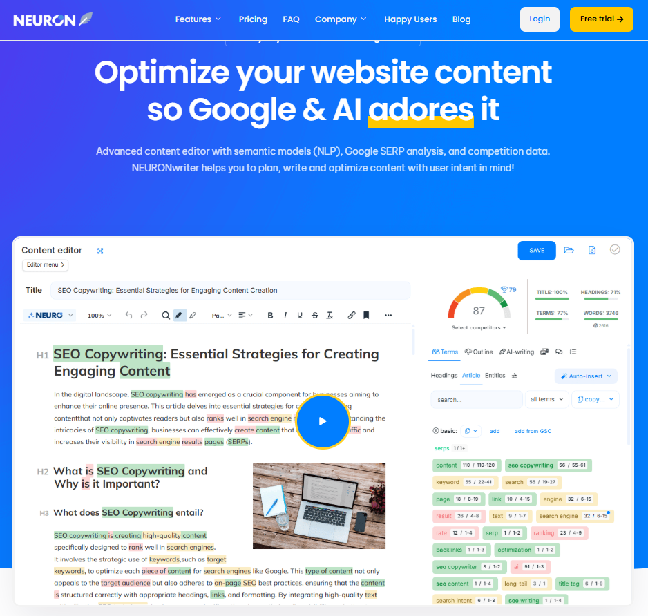 neuronwriter homepage SEO-how-to-optimize-for-organic-search-pawel-tatarek-freelance-B2B SaaS-