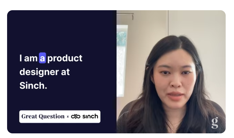 a sinch great question case study video screenshot