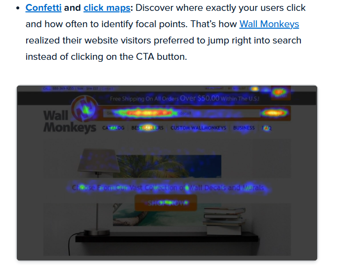 screenshot from my article for crazy egg showcasing how I use examples from case studies in my articles.